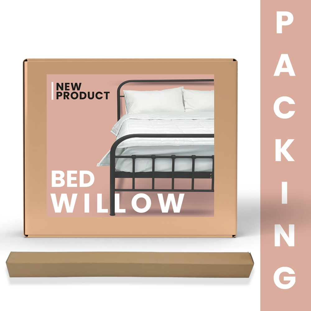 Giường sắt WILLOW hiện đại sang trọng và thẩm mỹ -  Decor mọi phong cách - Tháo lắp dễ dàng - Đóng hộp gọn gàng - Nhẹ nhàng vận chuyển