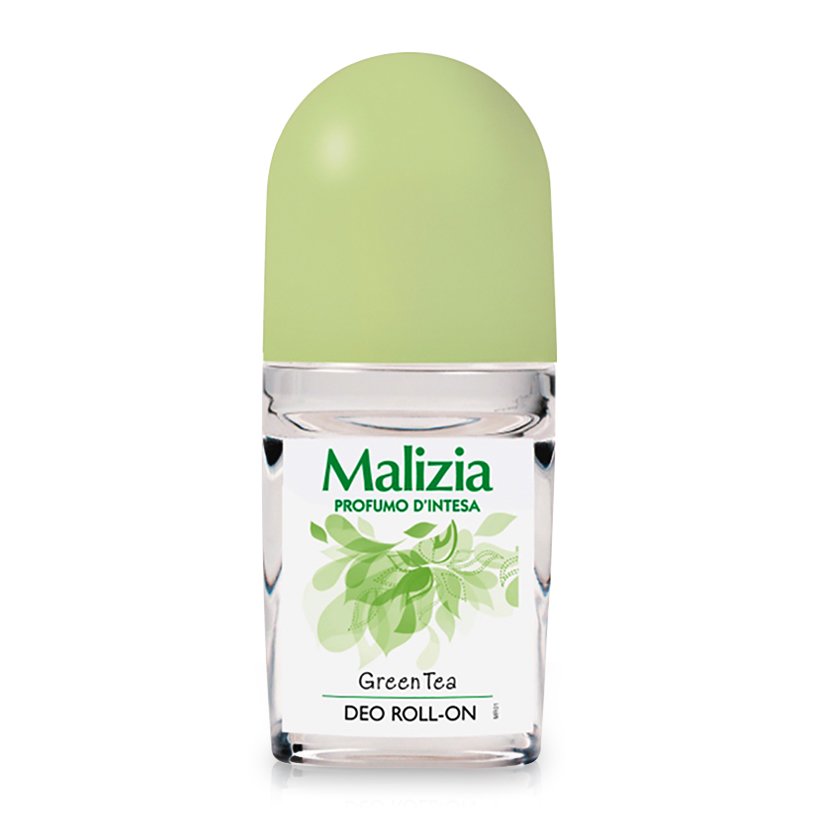 Lăn khử mùi trà xanh Malizia Profumo Green Tea 50ml (nữ) tặng kèm móc khóa