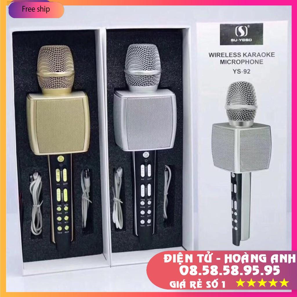 Mic Hát Karaoke Bluetooth YS93 Dùng Hát Tại Nhà Hoặc Livetream