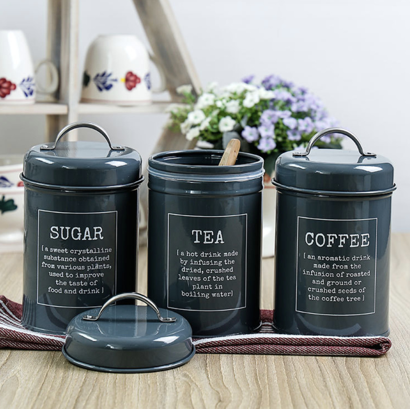 Set hủ đựng Trà - Cafe - Đường sang xịn mịn