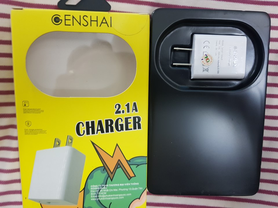 Cóc sạc Genshai smart GS03 - Cốc sạc nhanh 2.1A - Hàng chính hãng