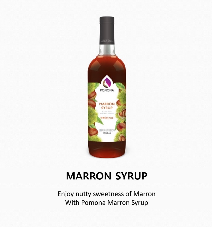 Sirô hương hạt dẻ Pomona - Pomona Marron Flavored Syrup (1000ml)