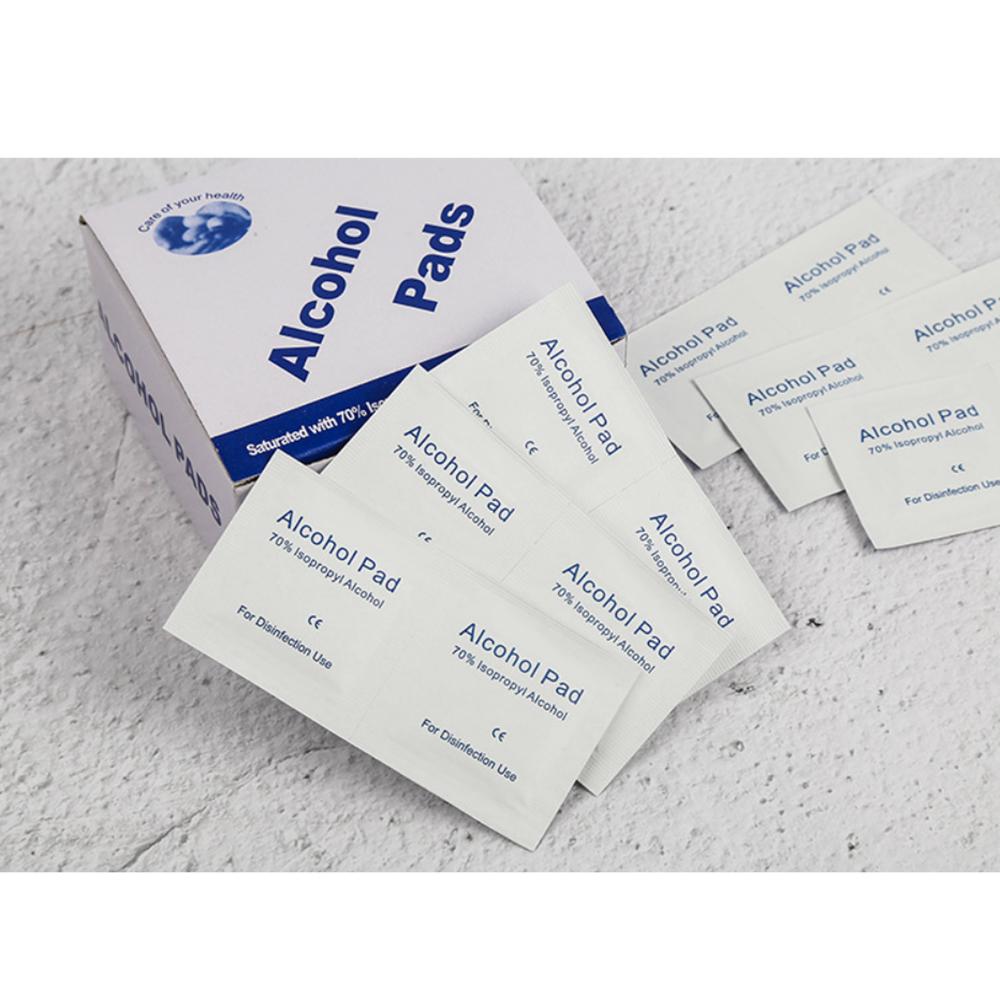 Hộp 100 miếng bông tẩm cồn vệ sinh vật dụng cá nhân tiện lợi