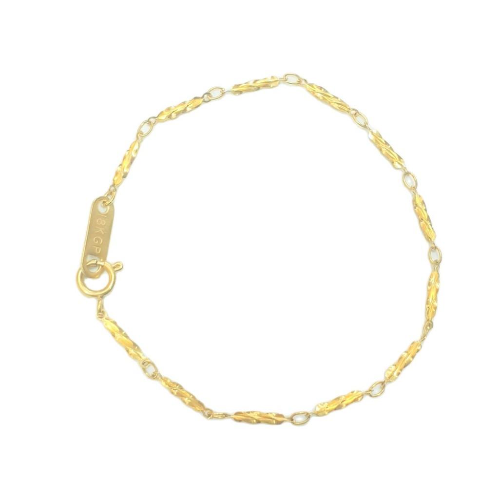 Lắc Tay Nữ Ống Trúc Xoăn Nhỏ 2.5MM Titanium Cao Cấp- Dùng bền màu tắm rửa không đen
