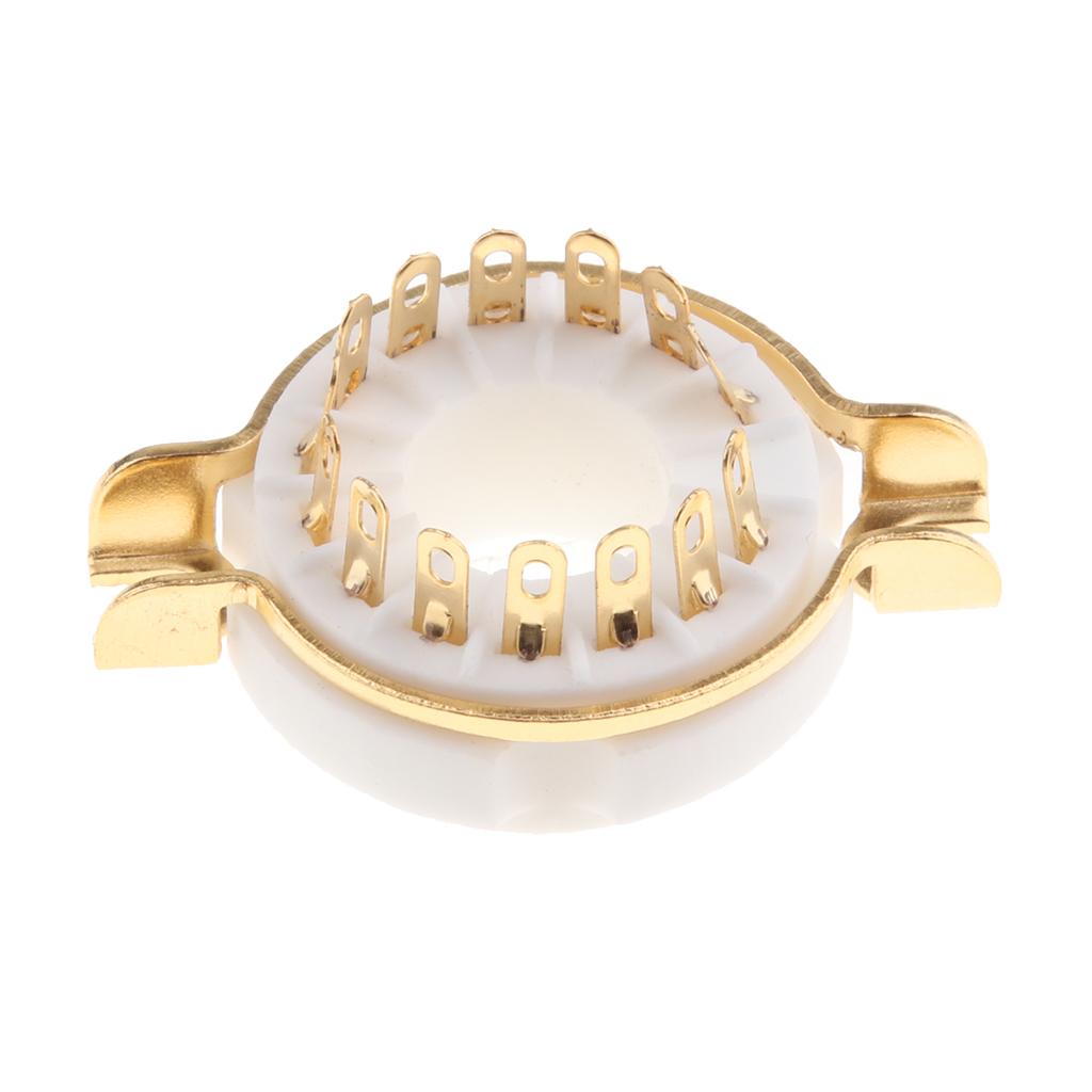 Gold Plated Ceramic 14 Pin PCB Mounting Tube Socket for PCB Board