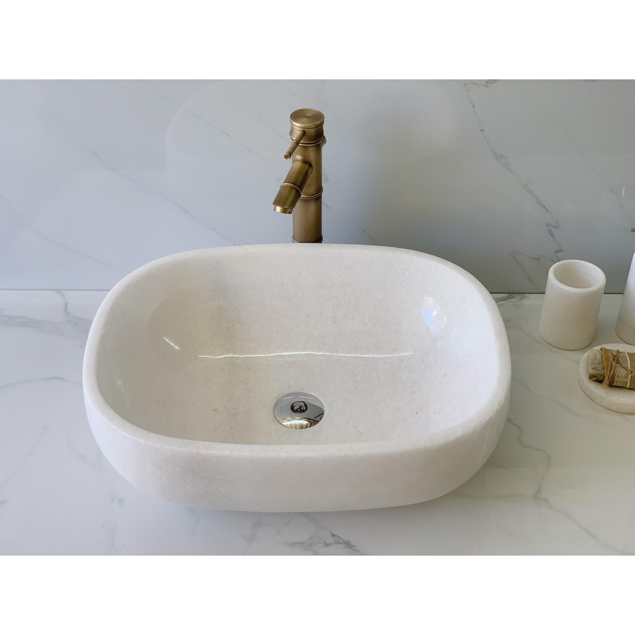 LAVABO ĐÁ TỰ NHIÊN - LAVABO ELIP - BST48