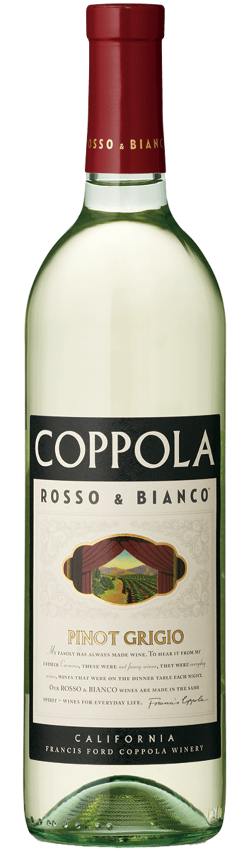 Rượu vang trắng Mỹ Coppola, Rosso &amp; Bianco, Pinot Grigio, California