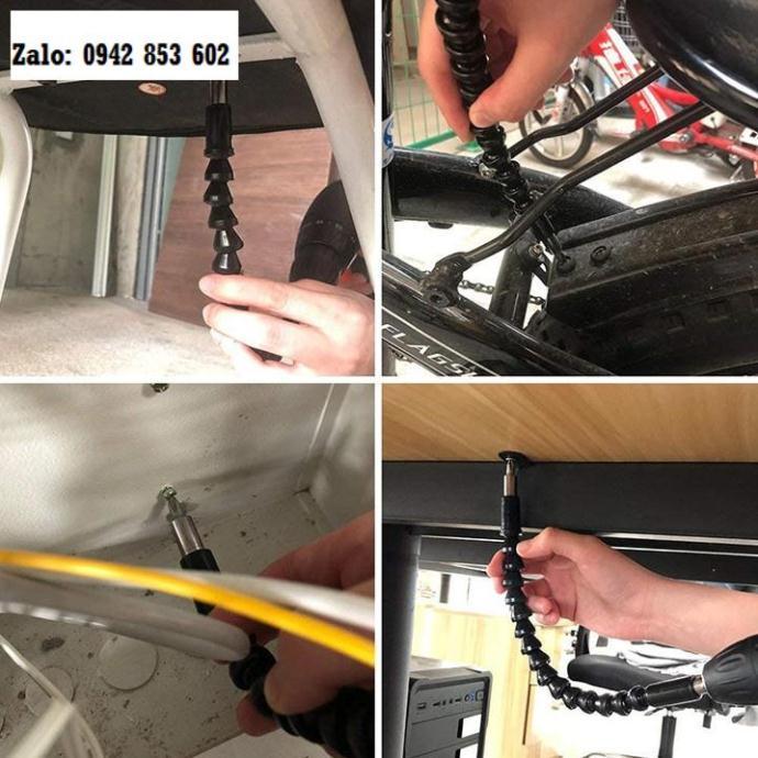 Bộ tua vít đa năng kèm đầu tuýp và dây chuyển hướng bắt vít