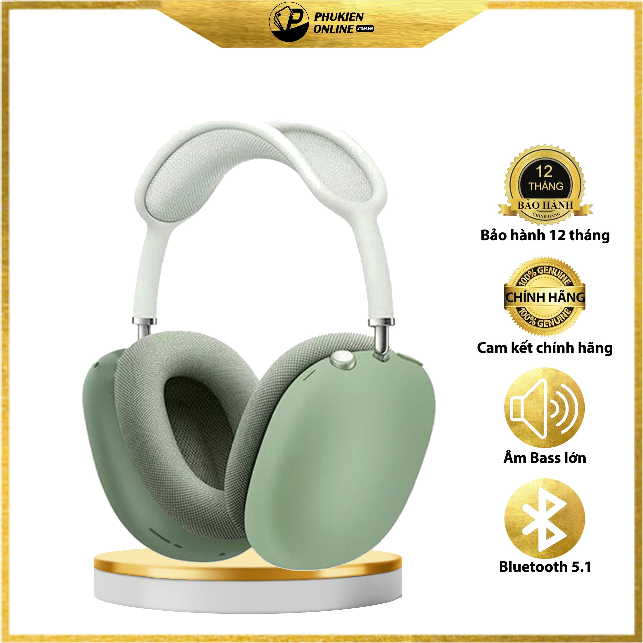 Tai Nghe không dây Bluetooth Floveme Air Max P9 - Chống Ồn - Có Micro Đàm Thoại - Hỗ Trợ Thẻ Nhớ SD - Âm thanh sống động - Hàng chính hãng