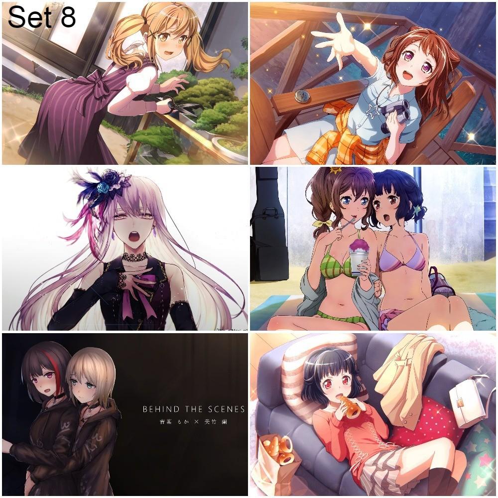 Bộ 6 Poster BanG Dream! Bandori - A3,A4,A5