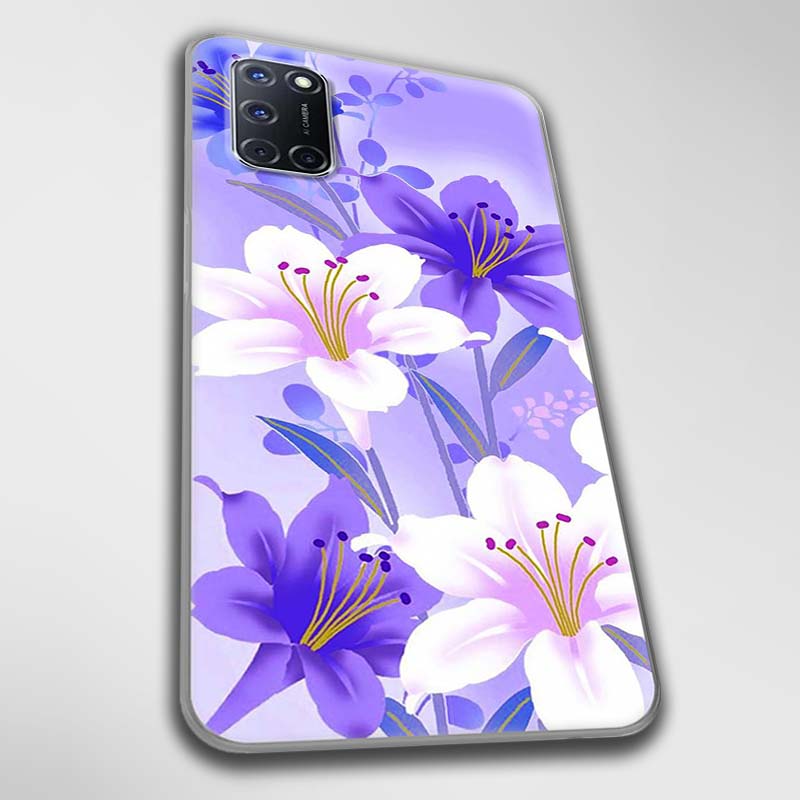 Ốp lưng dành cho Oppo A52, Oppo A92 mẫu Hoa tím trắng