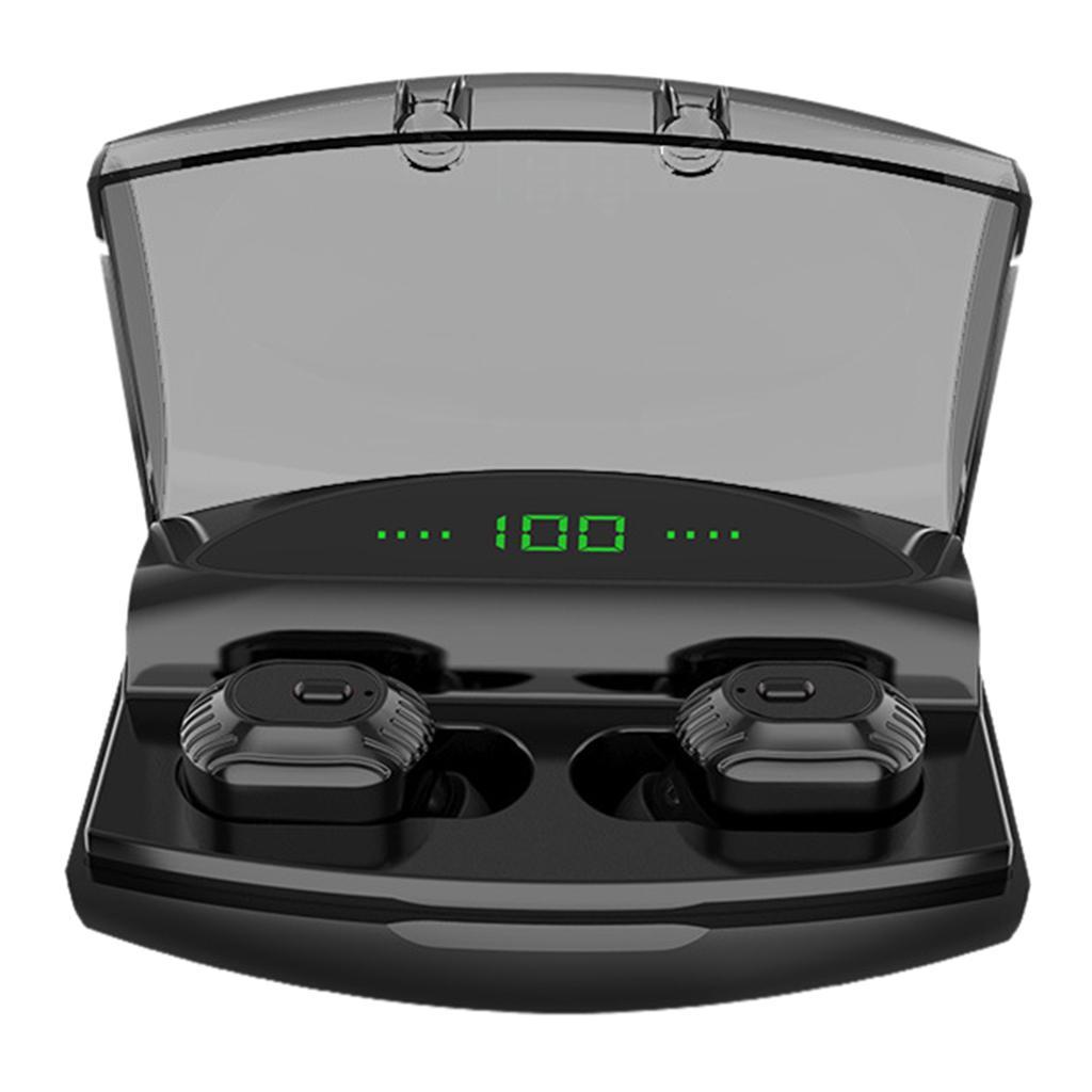 Wireless Headphone Bluetooth 5.0 Earphones 3D In-Ear Headset 1800mAh Case
