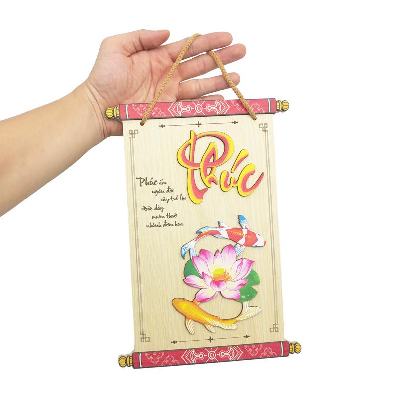 Bảng Gỗ Treo Tường Trang Trí Tết - Bách Mộc T18 - Phúc
