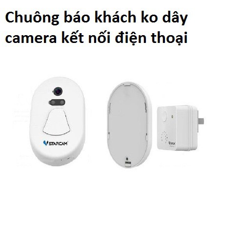 Chuông cửa thông minh D1, chuông báo khách đến nhà có kết nối điện thoại