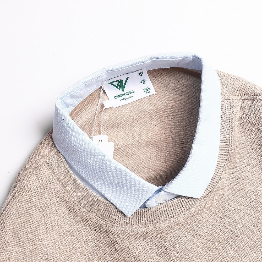 Áo len cổ sơ mi DARNELL, áo hoodie chui đầu phối cổ sơ mi trẻ trung chất len dày dặn DN1019