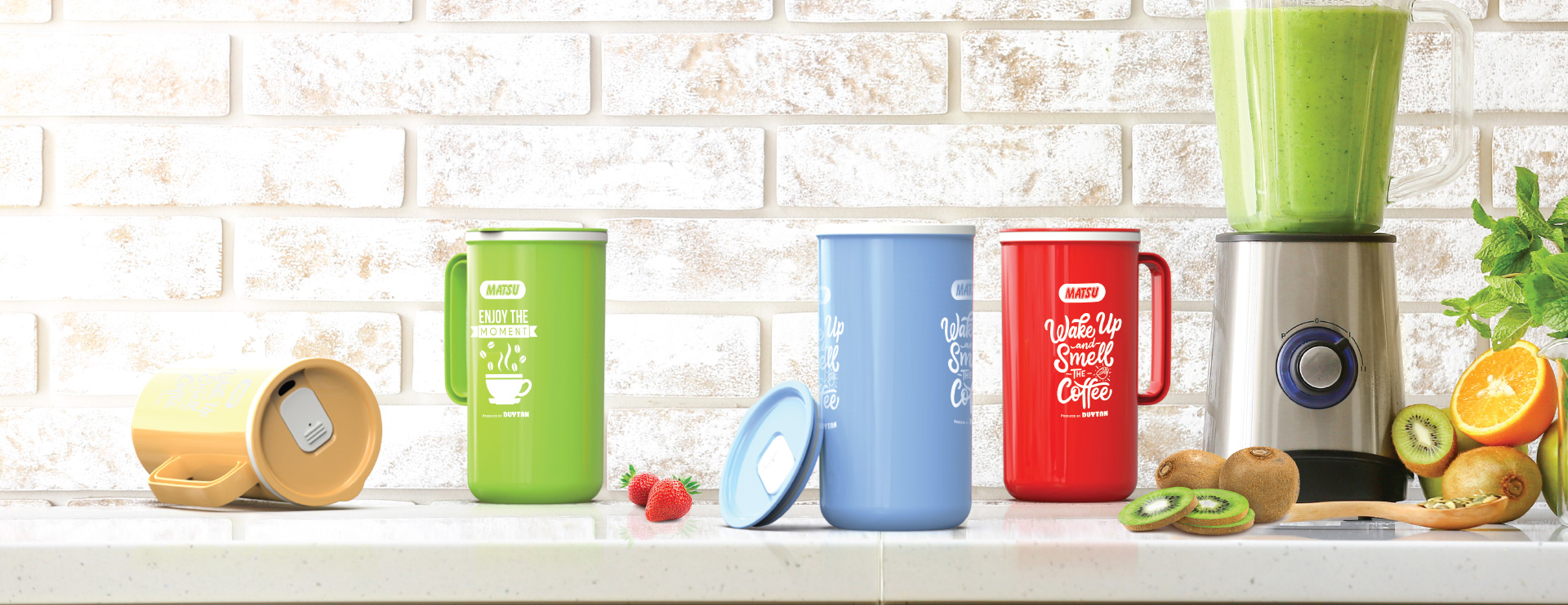 Ca tròn nhựa DUY TÂN Matsu 500ml - No.1233- Giao màu ngẫu nhiên