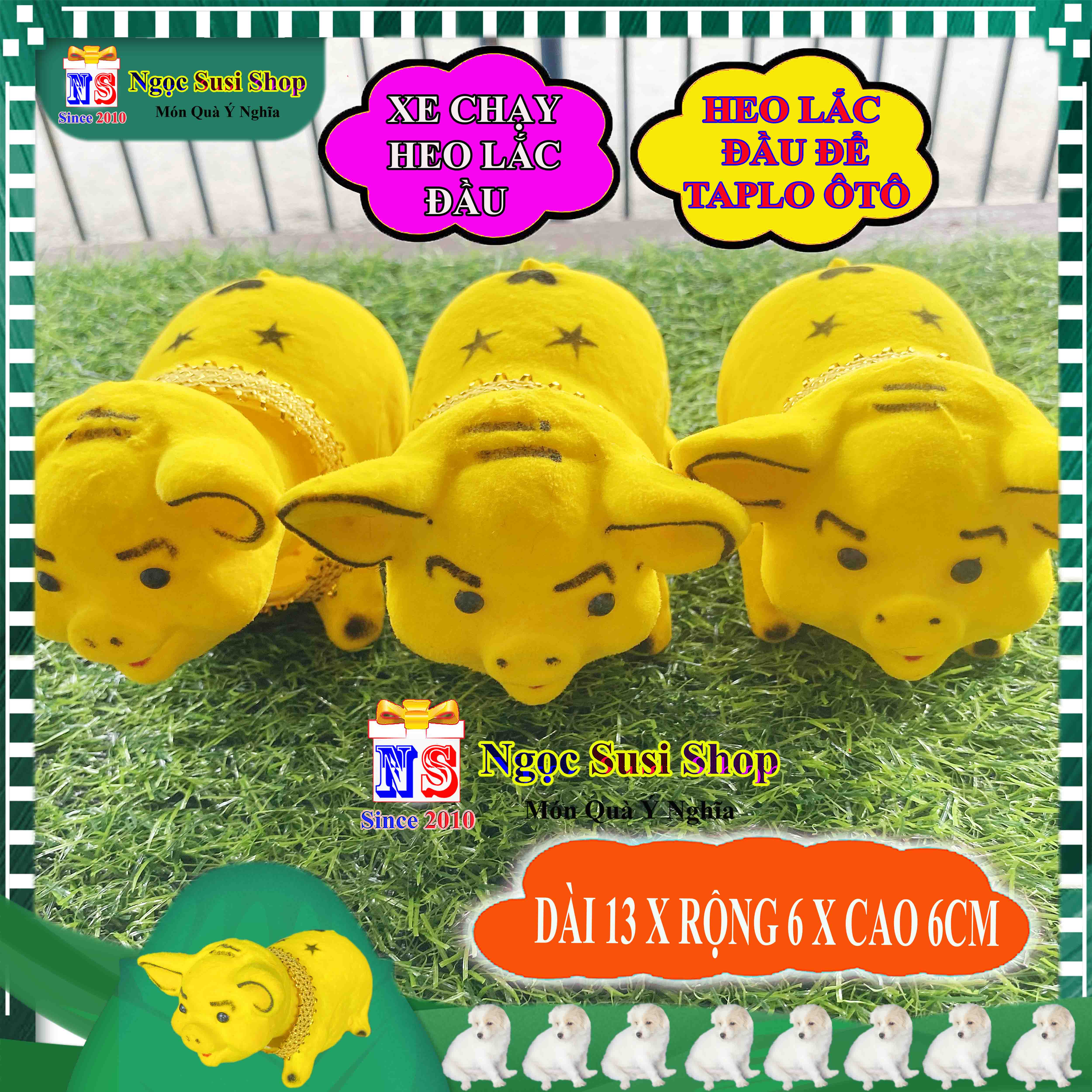 CON HEO LẮC LƯ ĐẦU ĐỂ TRANG TRÍ TAPLO Ô TÔ XE HƠI SIÊU CƯNG - XE CHẠY CON HEO SẼ LẮC LƯ ĐẦU