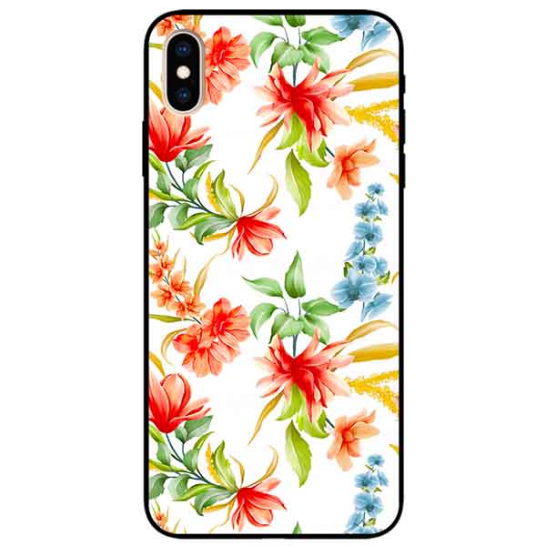 Ốp lưng in cho Iphone Xs Max Mẫu Cành Hoa Lan Đỏ