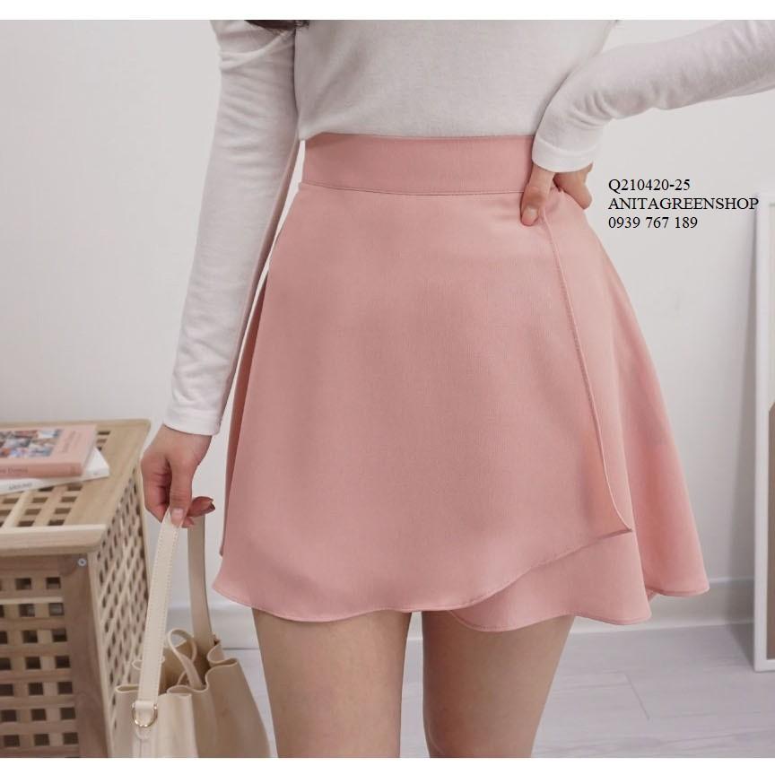 Q210420 CHÂN VÁY NGẮN CHỮ A