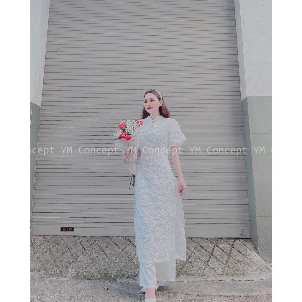 Sét Áo Dài Gấm Tay Phồng Cực Xinh - YUME Y0652