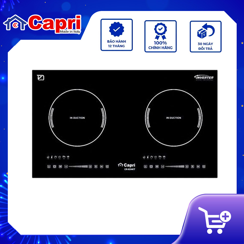 Bếp từ đôi Capri CR-824KT Hàng chính hãng