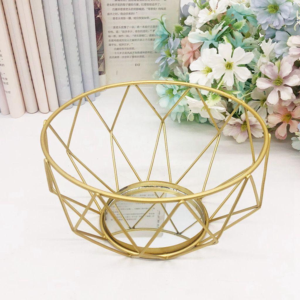 Metal Wire Tealight Candle Holder Tabletop Candlestick Wedding Ornaments