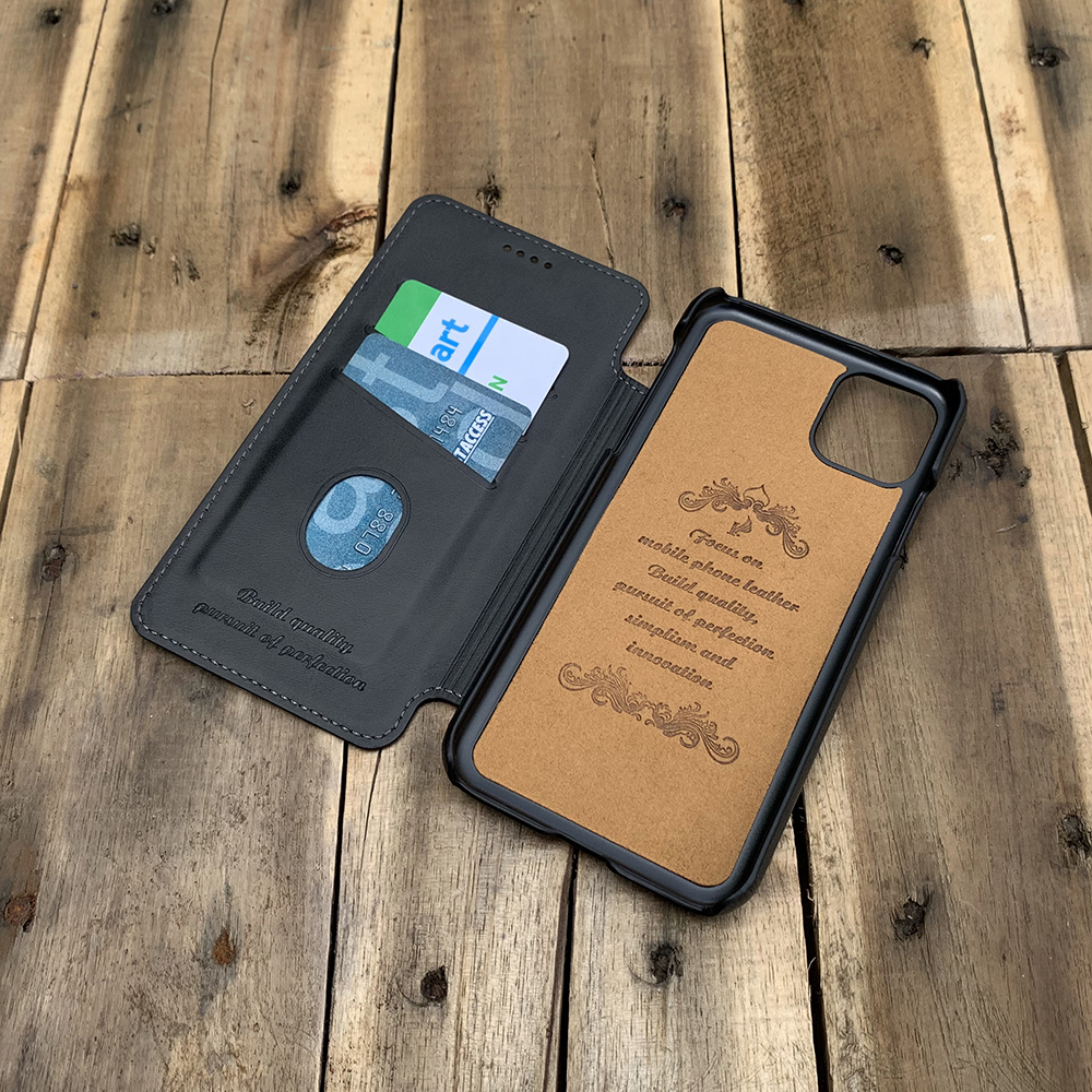 Bao da kiêm ví dành cho iPhone 11 Pro - Màu đen