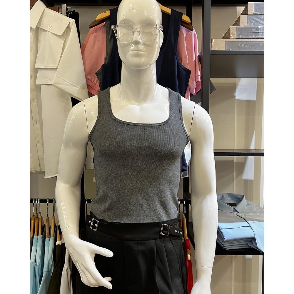 Áo Thun Ba Lỗ Tank Top Nam Cổ Vuông Cotton Tăm Gân Tôn Dáng Thương Hiệu Mr Twins