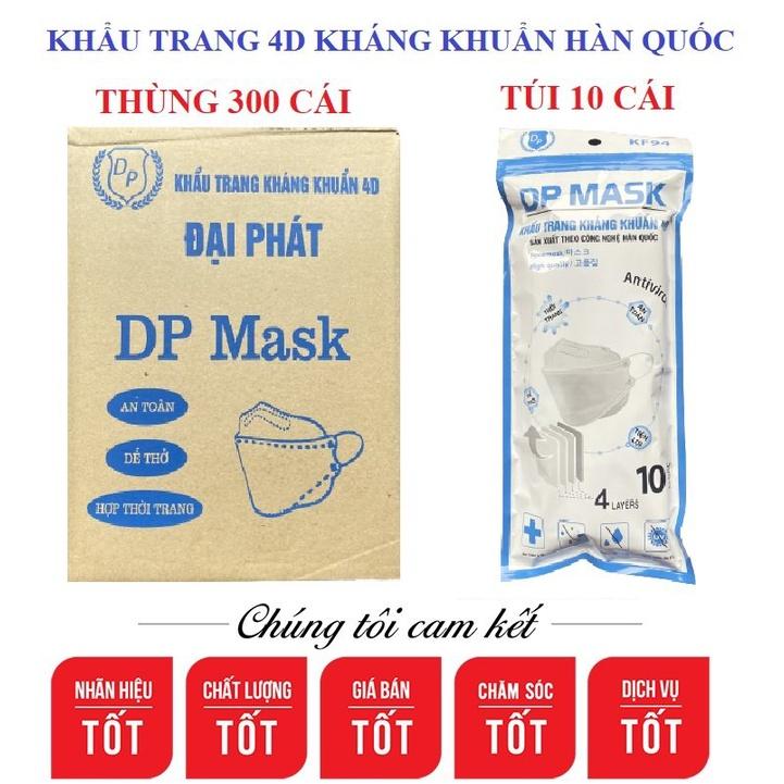 THÙNG 300 CÁI KHẨU TRANG NGƯỜI LỚN KF 94. KHẨU TRANG CÁ 4D KHÁNG KHUẨN ÔM SÁT