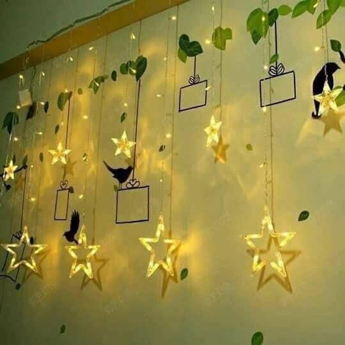 Đèn Nháy Thả Mành Hình Ngôi Sao 5m