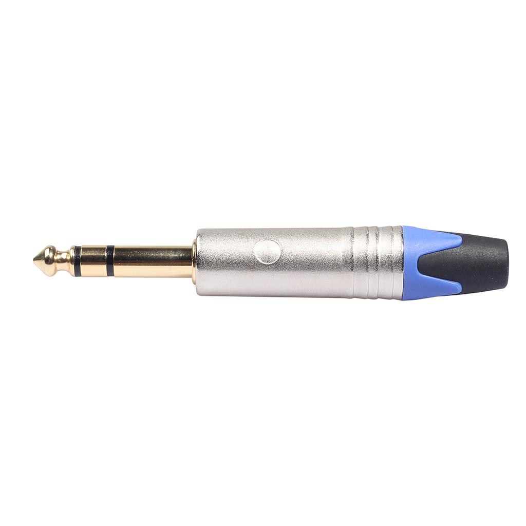 6.35mm Stereo Jack Connector For DIY Audio Soldering Adapter For Microphone