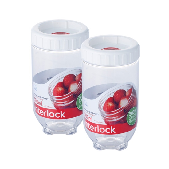 Bộ 2 Hộp đựng thực phẩm Lock&amp;Lock Interlock INL203S2 (500ml) - Hàng chính hãng