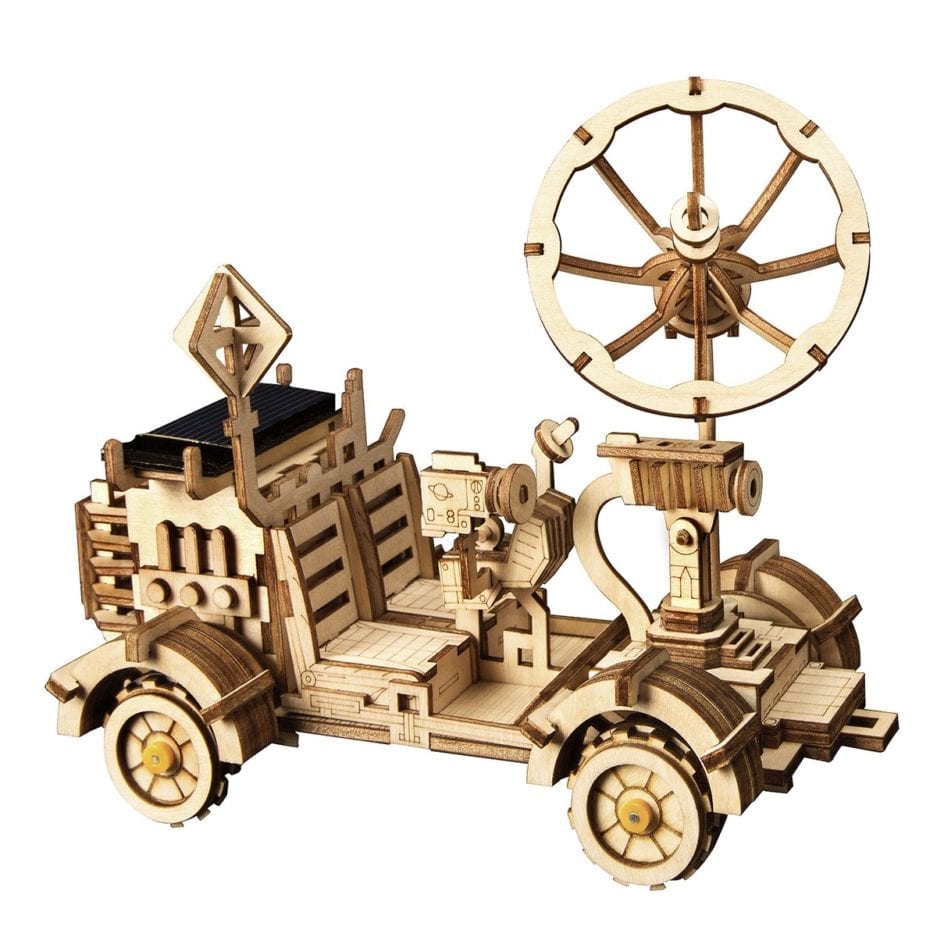 Bộ mô hình xe năng lượng mặt trời thăm dò vũ trụ lắp ráp bằng gỗ 3D
