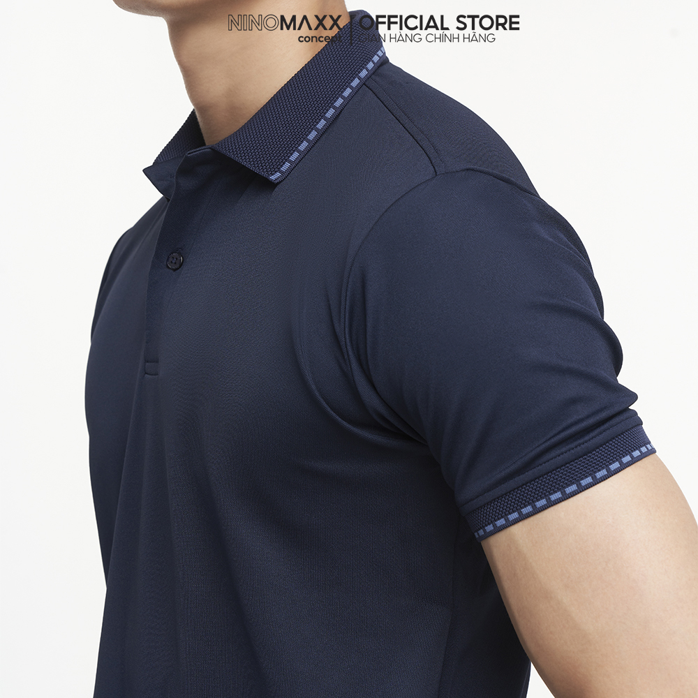 N&amp;M CLUB Áo polo Nam tay ngắn phối viền chất vải kháng khuẩn hút ẩm tốt 2104032