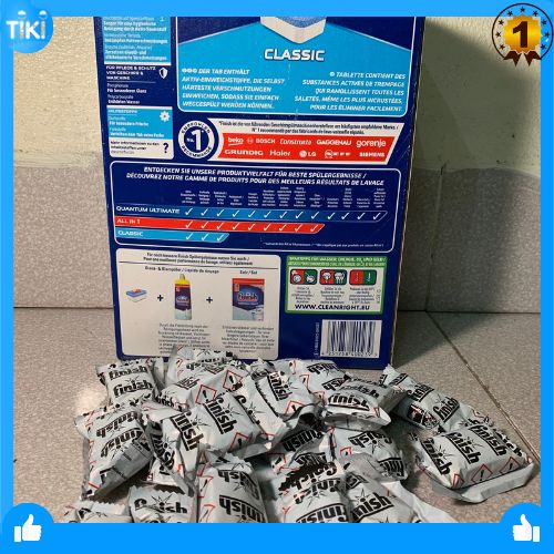 VIÊN RỬA BÁT FINISH CLASSIC 100 VIÊN cho chén bát luôn sạch bóng.