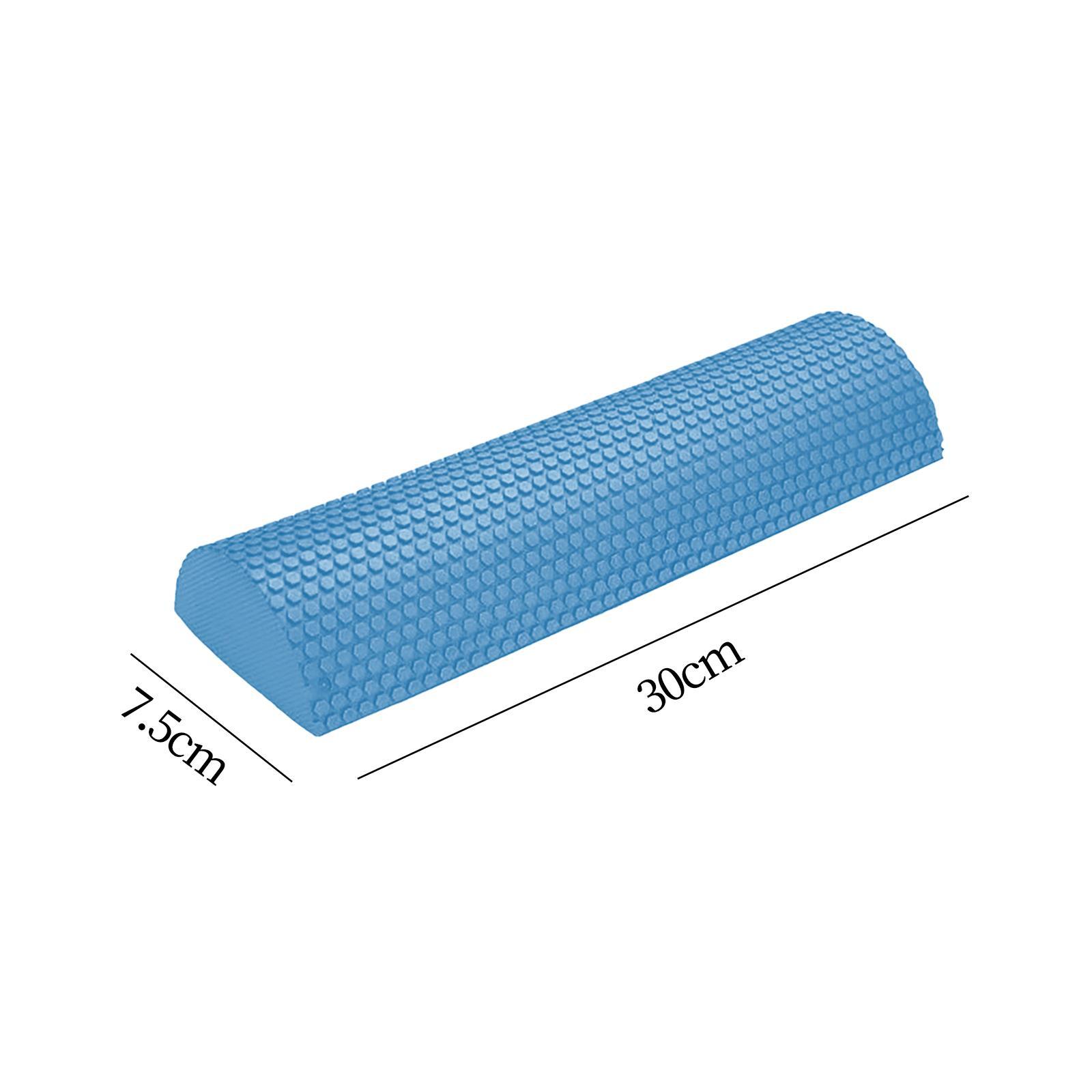 EVA Half Foam Roller High Density for Pliability Back Blue  30cmx7.5cm
