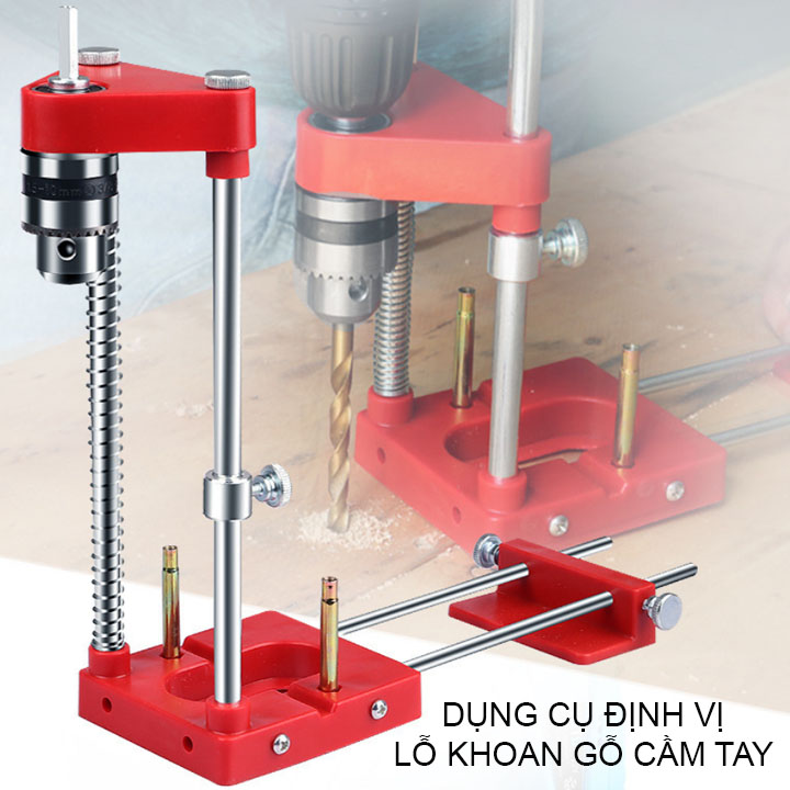 Dụng cụ định vị lỗ khoan cầm tay thông minh, có sẵn đầu kết nối và mũi khoan, nhiều chức năng