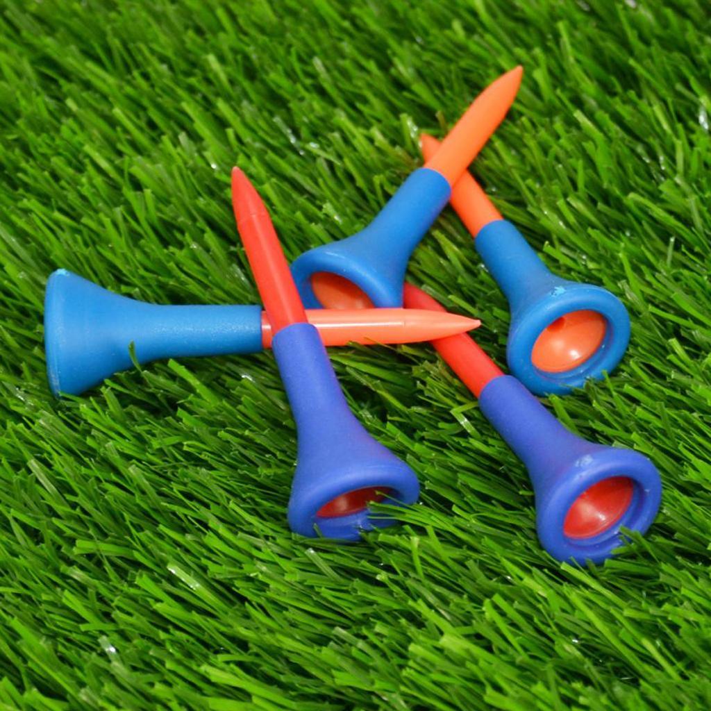 3-10pack 5 Pieces/Set Durable Soft Rubber Cushion Top Golf Tees Random Color