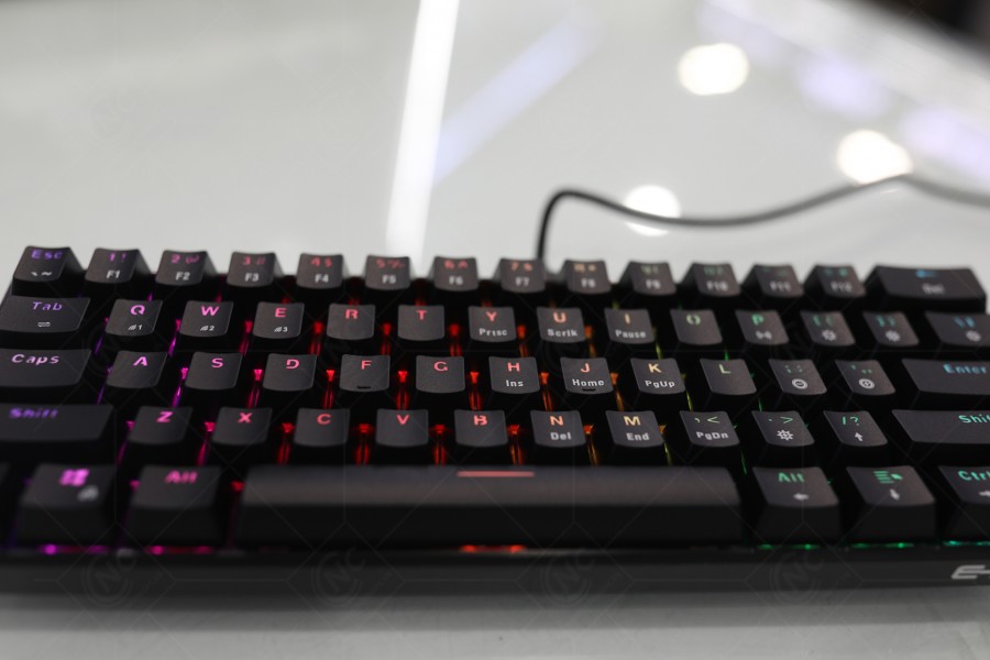 (Tặng Keycap Sao Vàng) Bàn Phím Cơ Gaming Bluetooth E-Dra EK361W Màu Đen - Hàng chính hãng