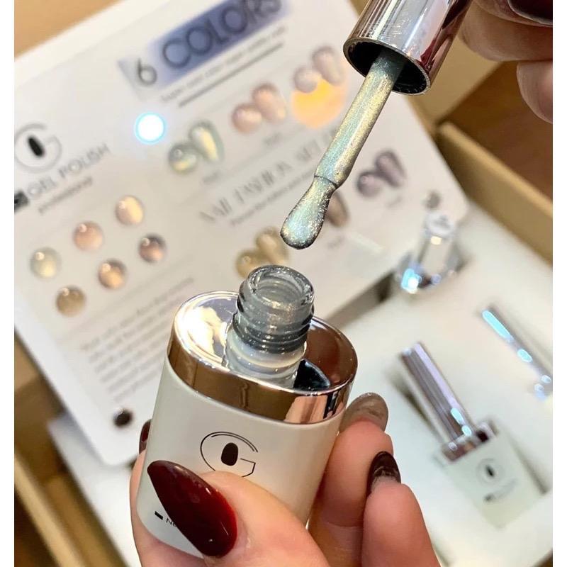 Set Sơn Gel Mắt Mèo Kim Cương Ánh Sao Cực Quang 6 Màu TG PRO Làm Nail Siêu Sáng, Lên Màu Chuẩn, Đậm Mướt Nữ Women