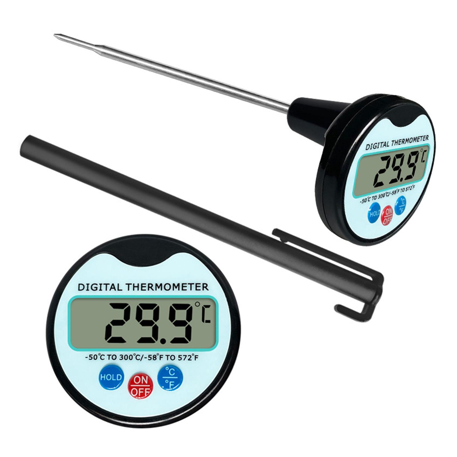 Portable Meat Thermometer Accessories °C/°F Cooking Tools LCD Screen Instant Read Baking Thermometer for Kitchen Deep Fry Milk Baking Oven