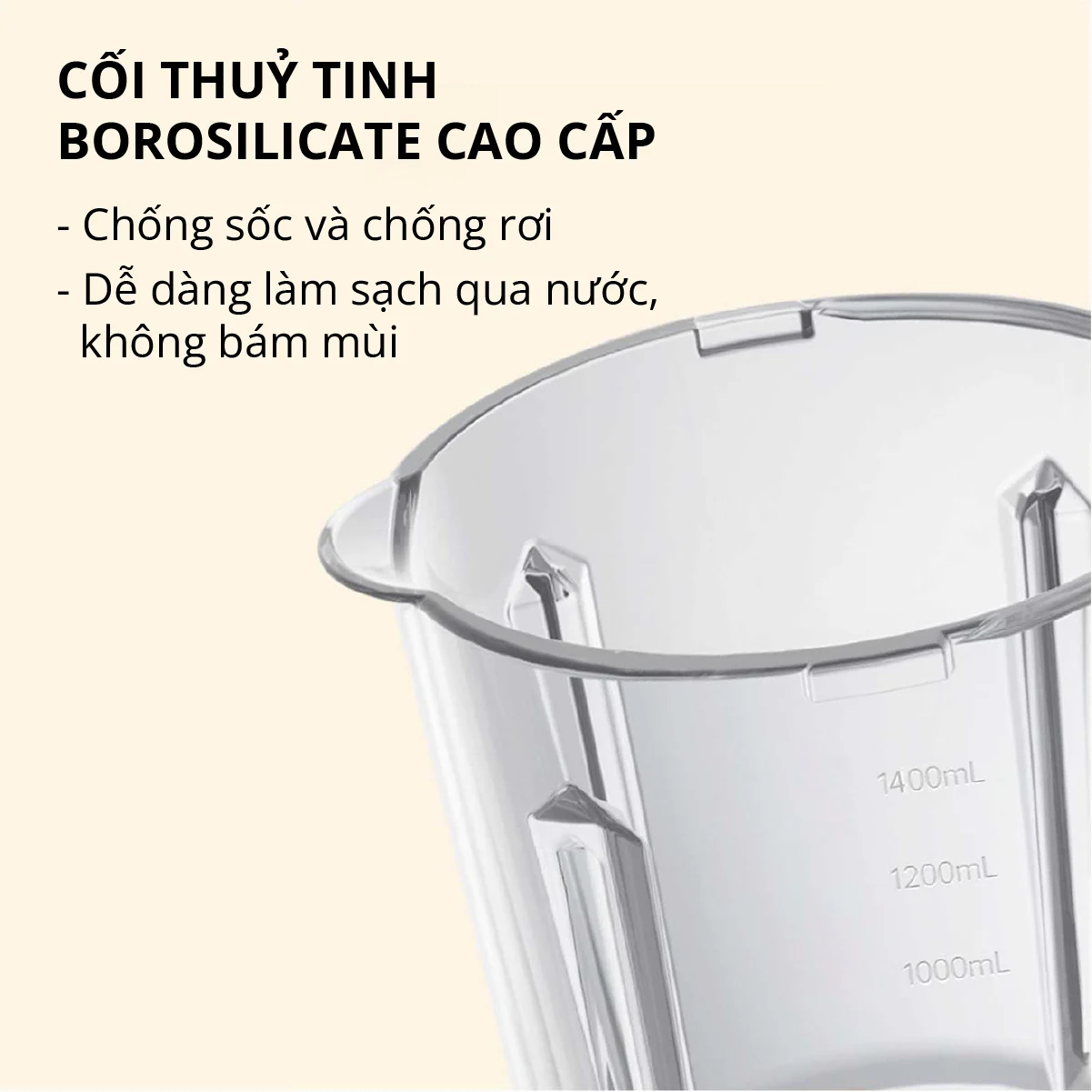 Máy làm sữa đậu nành không cần lọc bã Mishio MK360 800W cối thủy tinh Borisilicate 1.75L - Hàng chính hãng