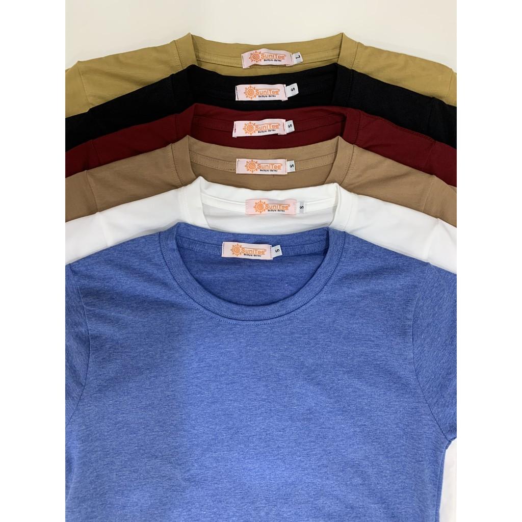 Áo phông Nam Nữ Unisex tay ngắn cổ tròn basic tee thun Cotton co giãn 4 chiều