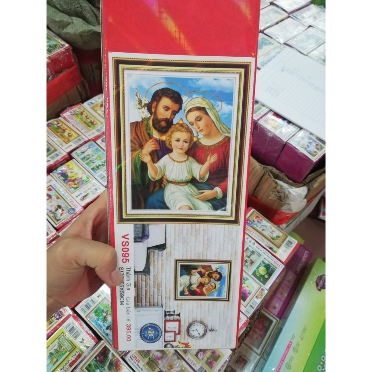 Tranh đính đá Thánh Gia - chưa đính