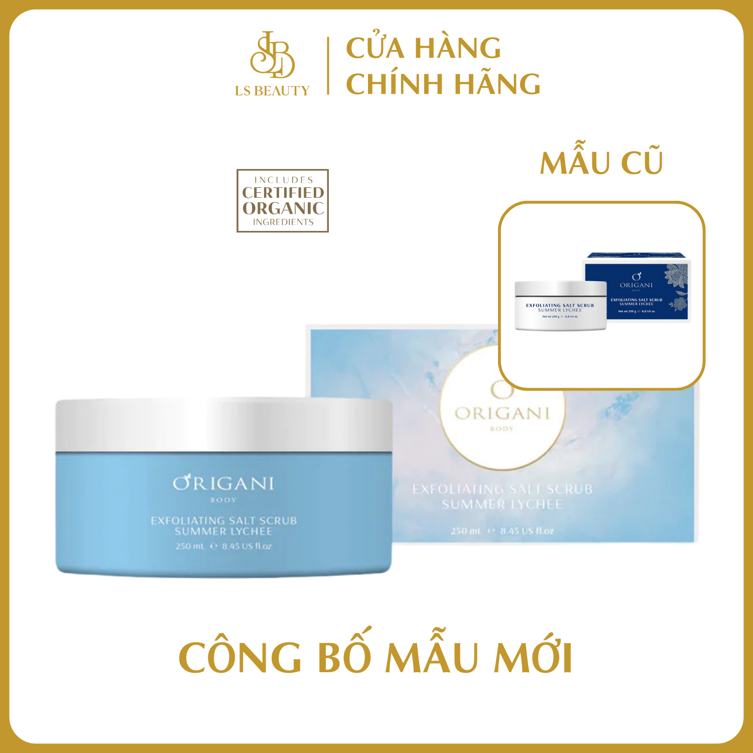 Tẩy Tế Bào Chết Body Origani - Bodycare Exfoliating Salt Scrub - Làm Sạch Da Và Cung Cấp Độ Ẩm Cho Da