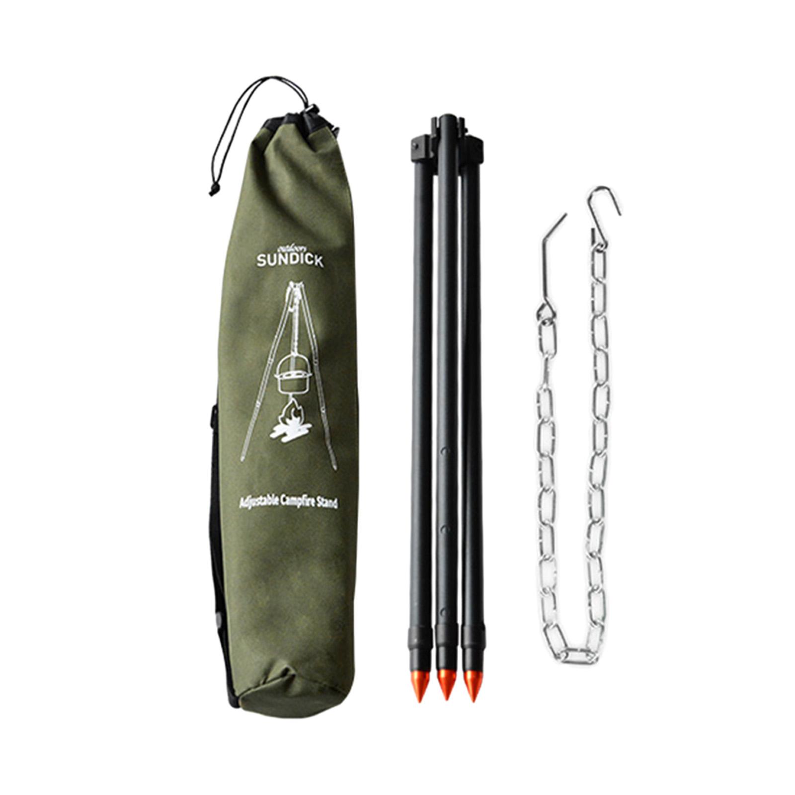 Camping Grill Tripod Outdoor Hanging Cooking Pot Stove Holder Picnic Tools