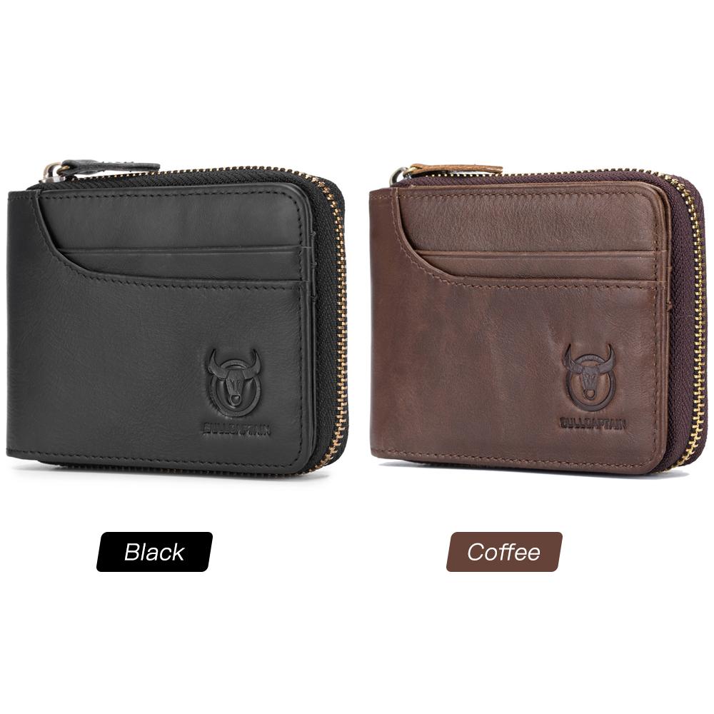 Ví da có dây kéo gấp đôi cho nam