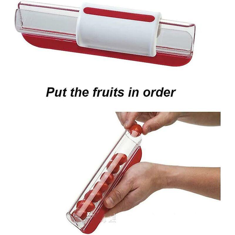Công cụ cắt anh đào Cherry-Cherry Slicer Slicer-Sloping Nho và thiết bị thực phẩm Phụ kiện nhà bếp (màu đỏ) (1PC) (1PC)
