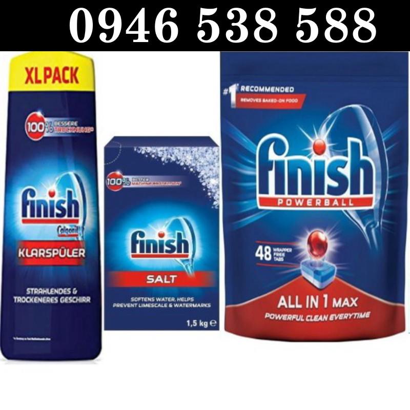 Combo Viên Finish 48V + Muối Finish 1.5kg + Nước làm bóng Finish 750ml