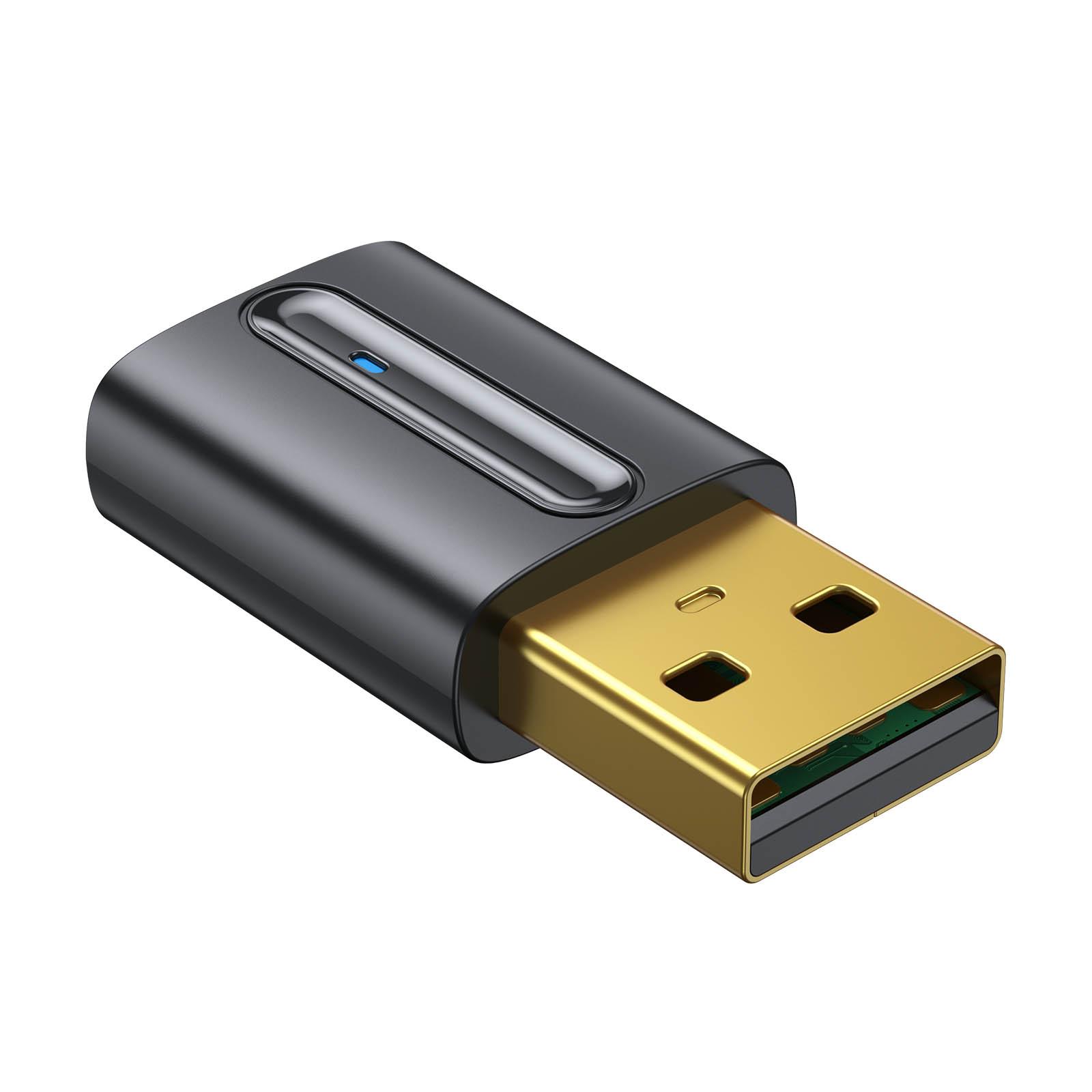 Máy phát BT Bộ phát âm thanh USB Bluetooth 5.0 với Micrô cho TV Máy tính xách tay Máy tính để bàn